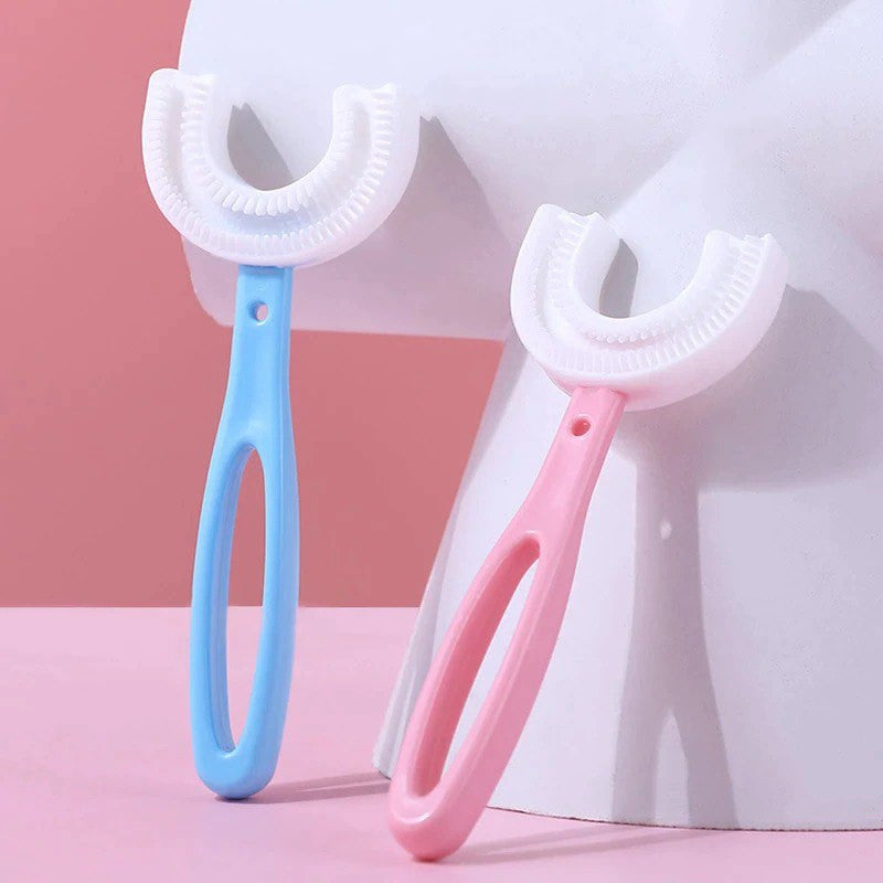 Promoción 2 Cepillos de Dientes silicona Con forma de U para niños