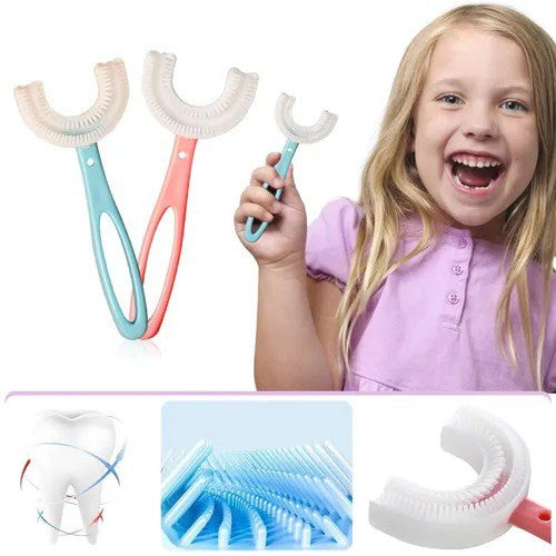 Promoción 2 Cepillos de Dientes silicona Con forma de U para niños